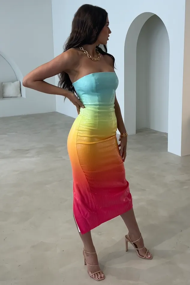 Runaway The Label Midi Shop MALIBU MIDI DRESS 8211 MULTI