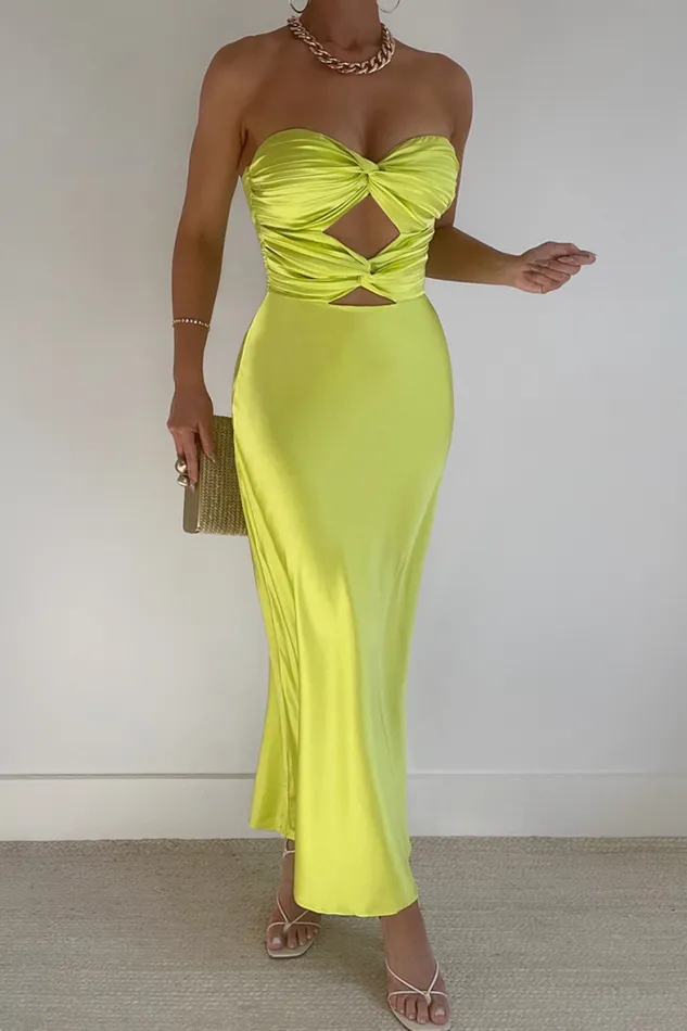 Runaway The Label Midi Shop MICH SLIP DRESS 8211 CITRUS