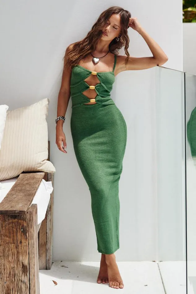 Runaway The Label Midi Shop NORMANI MIDI DRESS 8211 OLIVE