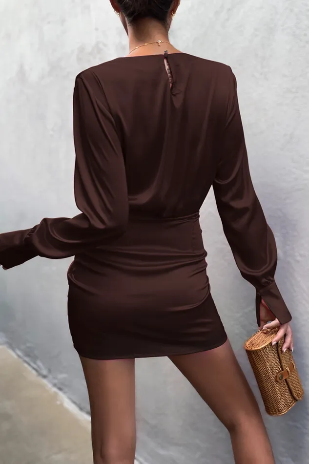 Runaway The Label Mini Shop Haylee Mini Dress 8211 Chocolate Runaway The Label Mini Shop Haylee Mini Dress 8211 Chocolate