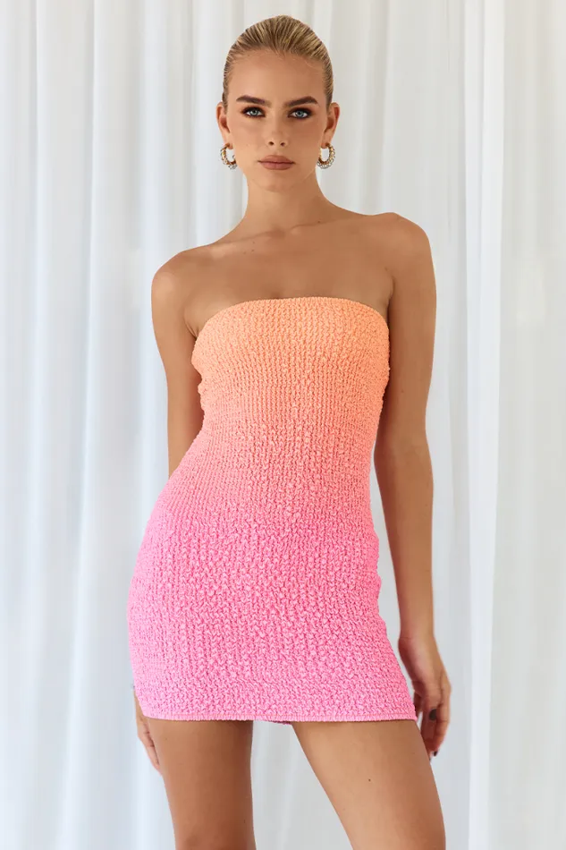 Runaway The Label Mini Shop SANTANNA STRAPLESS DRESS 8211 SUNSET