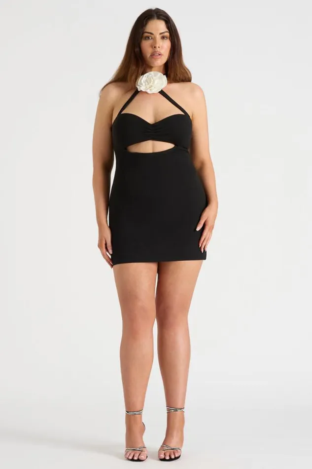 Runaway The Label Mini Shop THE FLOWER MINI DRESS 8211 BLACK Runaway The Label Mini Shop THE FLOWER MINI DRESS 8211 BLACK