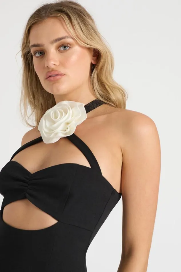 Runaway The Label Mini Shop THE FLOWER MINI DRESS 8211 BLACK Runaway The Label Mini Shop THE FLOWER MINI DRESS 8211 BLACK