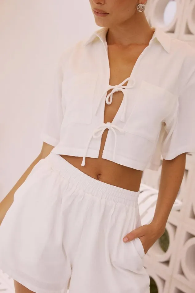 Runaway The Label Shirts and Blouses Shop BRIONNI SHIRT 8211 WHITE