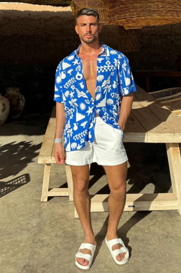 Runaway The Label Shirts Menswear MATTY SHIRT 8211 BLUEWHITE