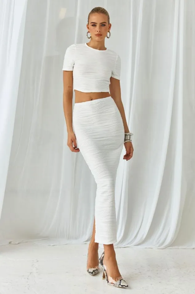 Runaway The Label Skirts Shop KIRRA MIDI SKIRT 8211 WHITE Runaway The Label Skirts Shop KIRRA MIDI SKIRT 8211 WHITE