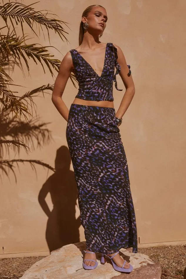 Runaway The Label Skirts Shop OXANA MAXI SKIRT 8211 IRIS OXANA
