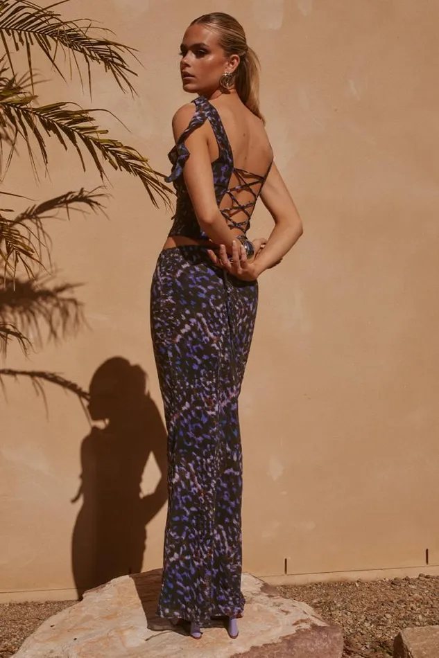 Runaway The Label Skirts Shop OXANA MAXI SKIRT 8211 IRIS OXANA