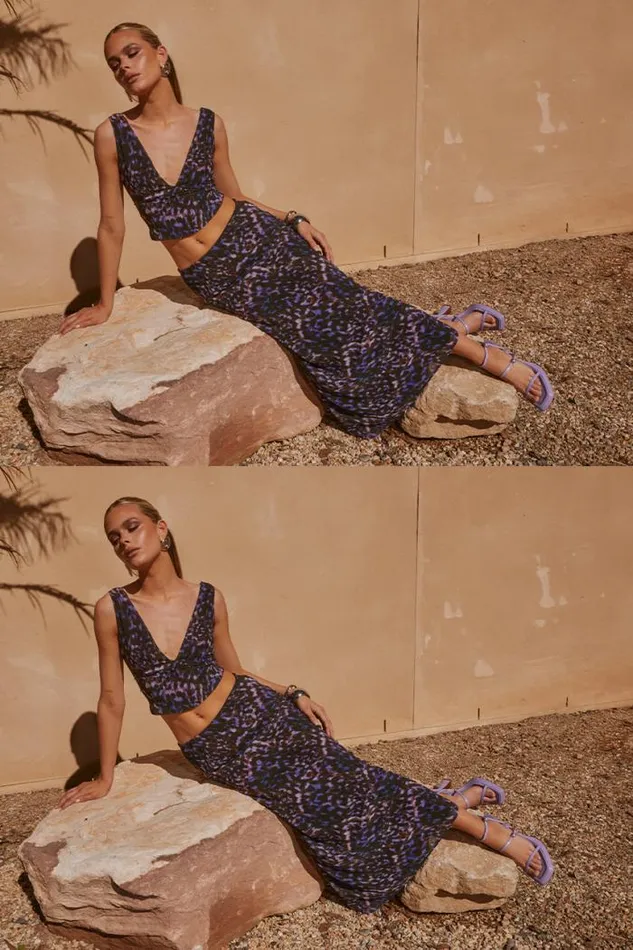 Runaway The Label Skirts Shop OXANA MAXI SKIRT 8211 IRIS OXANA
