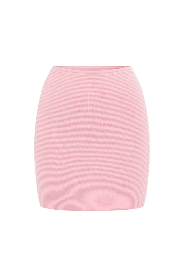 Runaway The Label Skirts Shop THE KNIT MINI SKIRT 8211 PINK