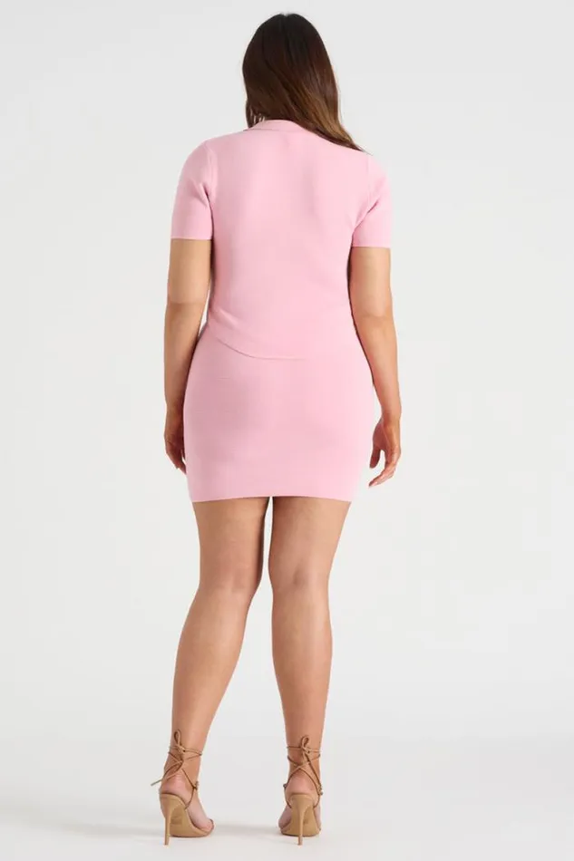 Runaway The Label Skirts Shop THE KNIT MINI SKIRT 8211 PINK