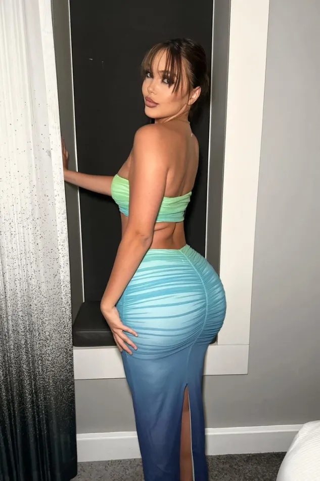 Runaway The Label Summer Sets Shop KENDALL TOP 8211 GREENBLUE