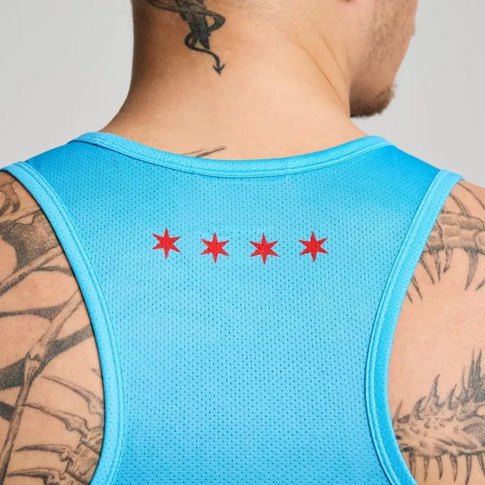 Saucony Tops Men Chicago Stopwatch Graphic Singlet Chicago 2024