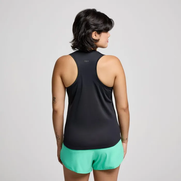 Saucony Tops Women Stopwatch Singlet Black