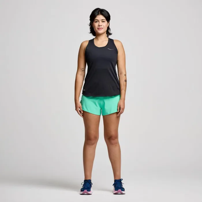 Saucony Tops Women Stopwatch Singlet Black