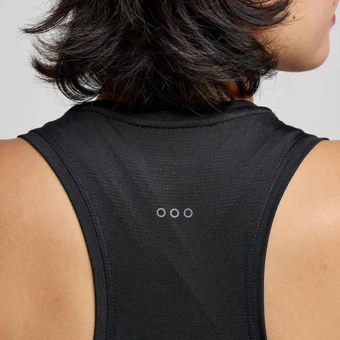Saucony Tops Women Stopwatch Singlet Black