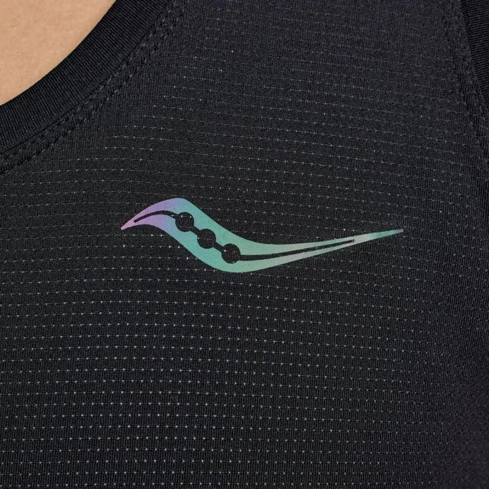Saucony Tops Women Stopwatch Singlet Black