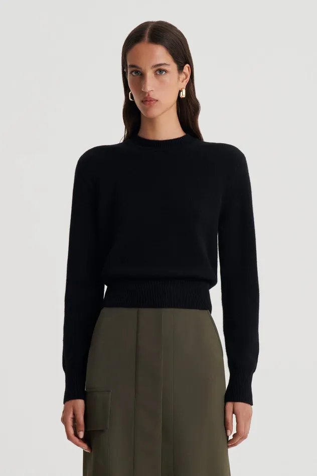 Scanlan Theodore Sweaters Women CASHMERE CREW SWEATER BLACK