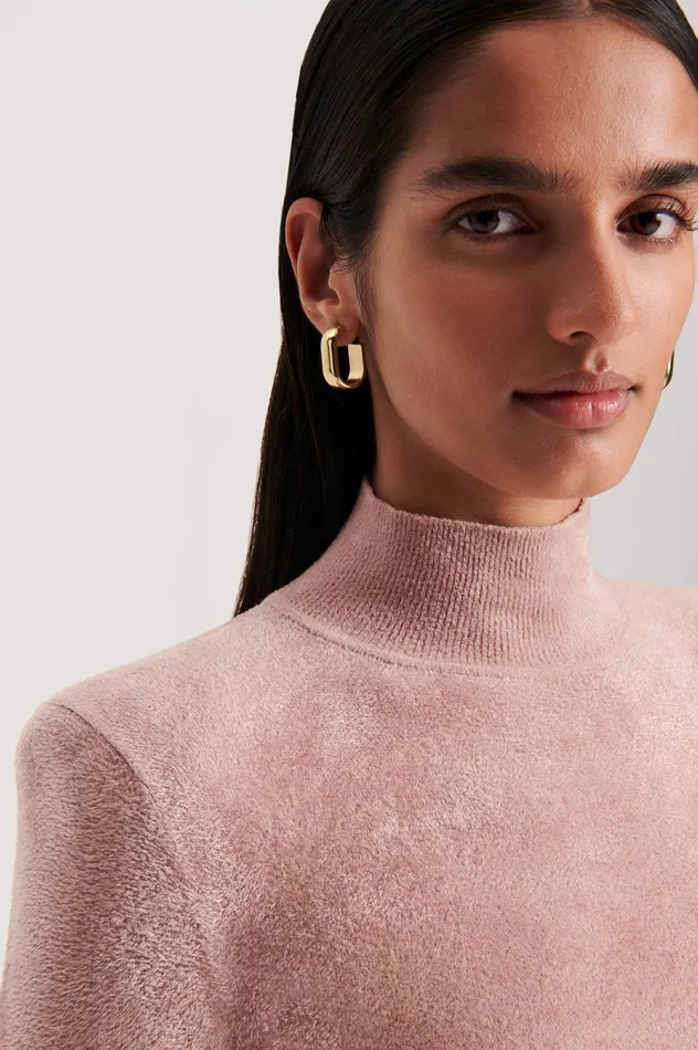Scanlan Theodore Tops Women VELVET SHOULDER PAD SWEATER NUDE Scanlan Theodore Tops Women VELVET SHOULDER PAD SWEATER NUDE