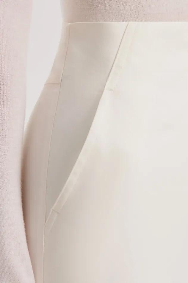 Scanlan Theodore Trousers Women SATEEN CROPPED WIDE LEG TROUSER BIANCO Scanlan Theodore Trousers Women SATEEN CROPPED WIDE LEG TROUSER BIANCO