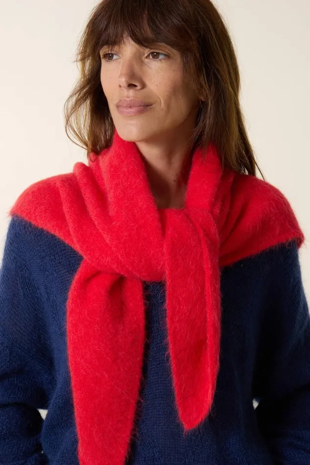 Scarves and Beanies Women Leon and Harper Magic Pln Scarf Red