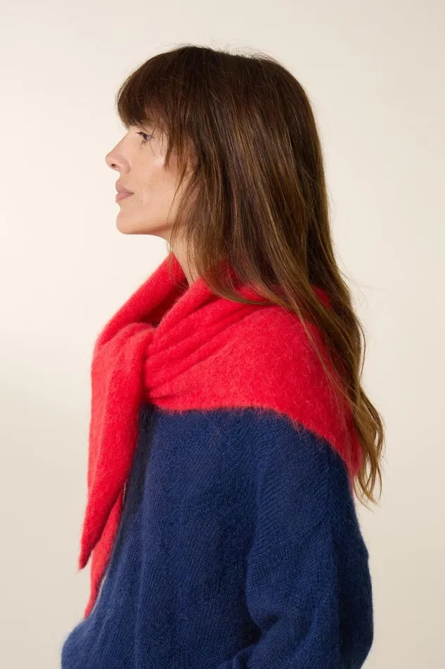 Scarves and Beanies Women Leon and Harper Magic Pln Scarf Red