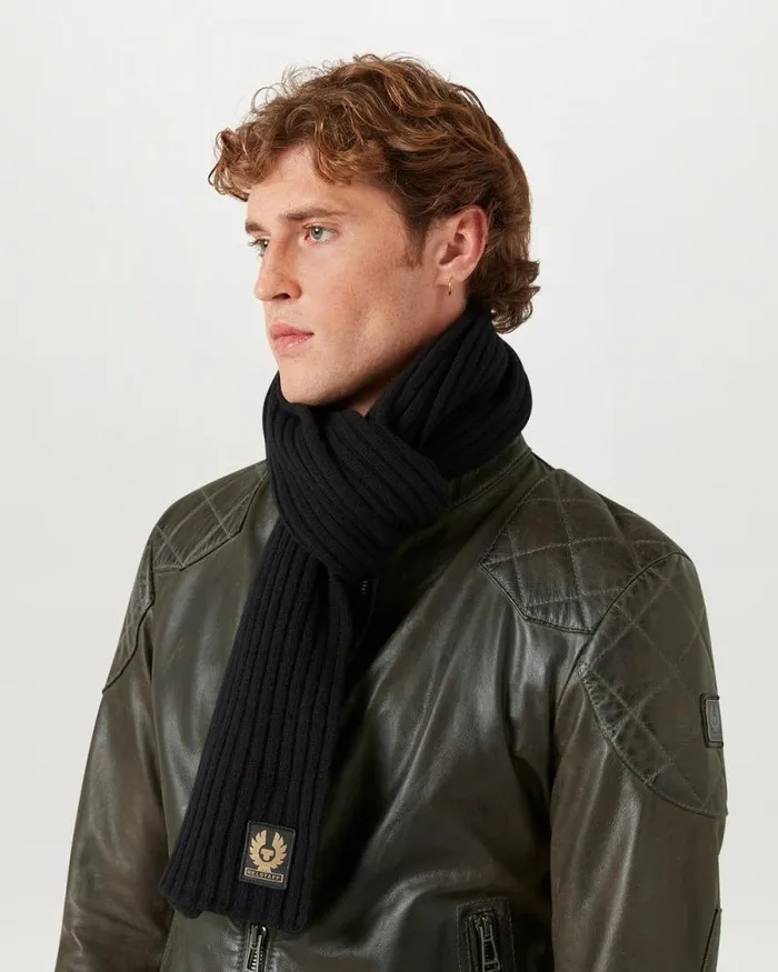 Scarves MenWomen Belstaff Watch Scarf Black