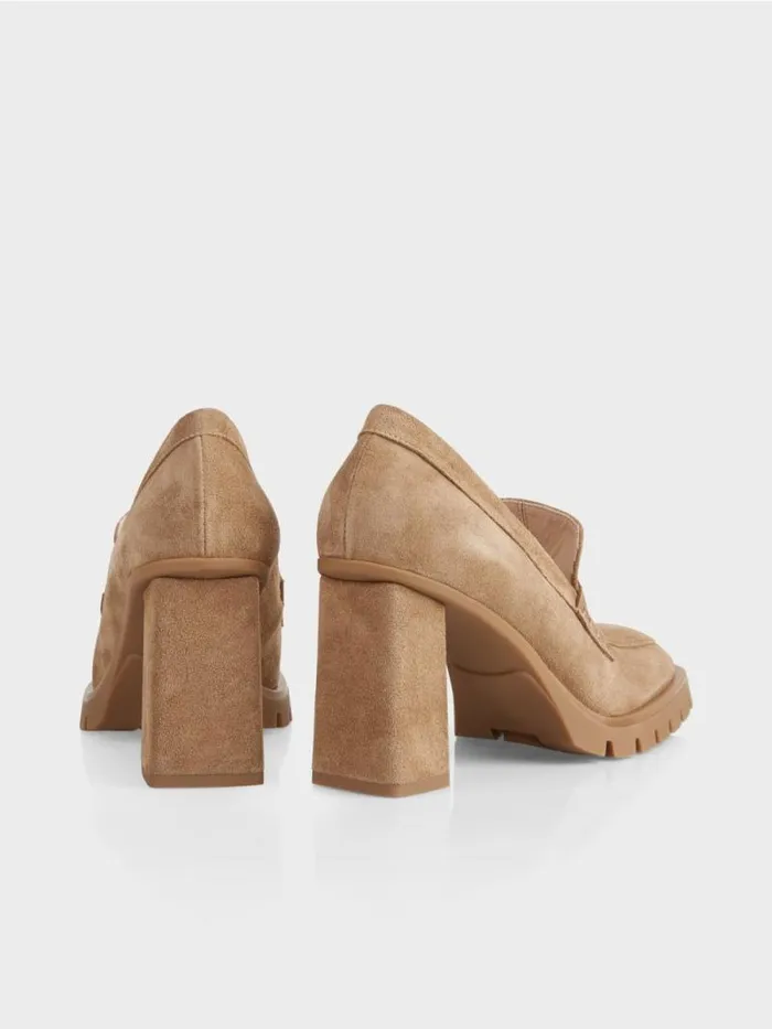 Schuhe Damen Marc Cain Pumps Mit Blockabsatz Bright Toffee