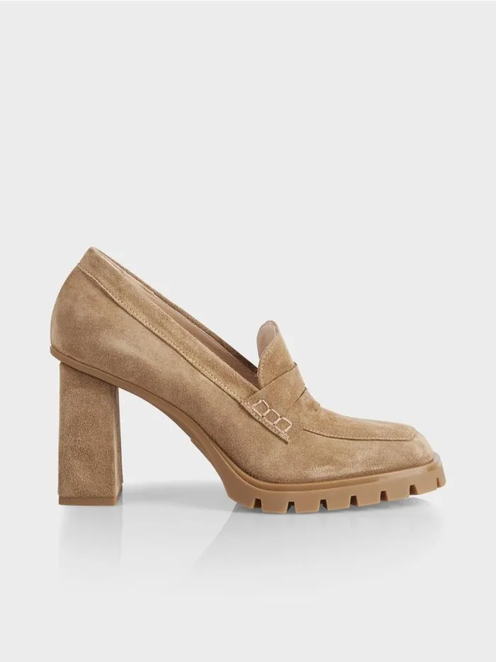 Schuhe Damen Marc Cain Pumps Mit Blockabsatz Bright Toffee