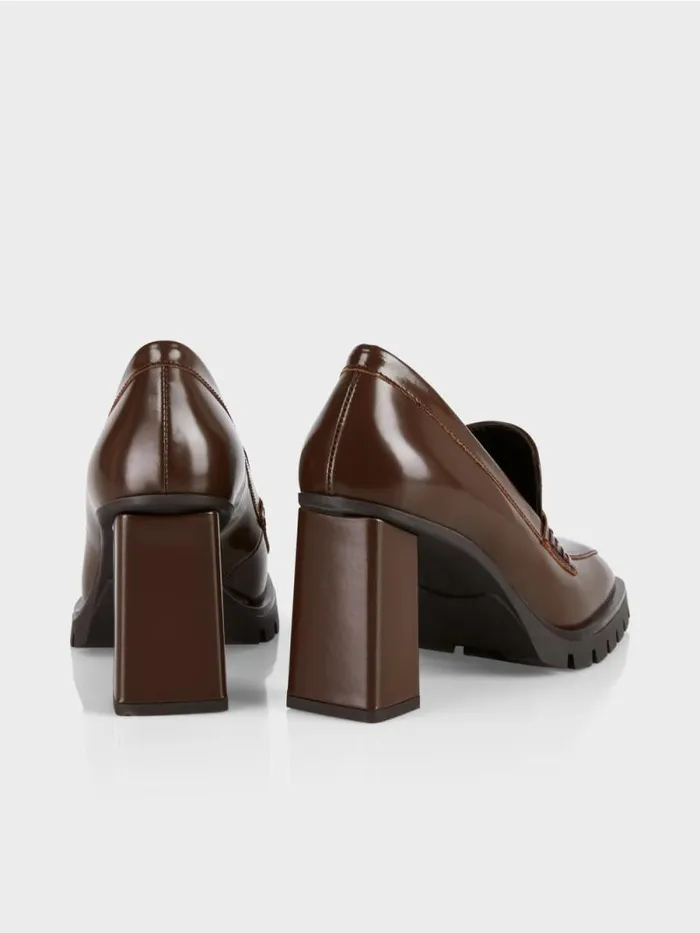Schuhe Damen Marc Cain Pumps Mit Blockabsatz Dark Wood