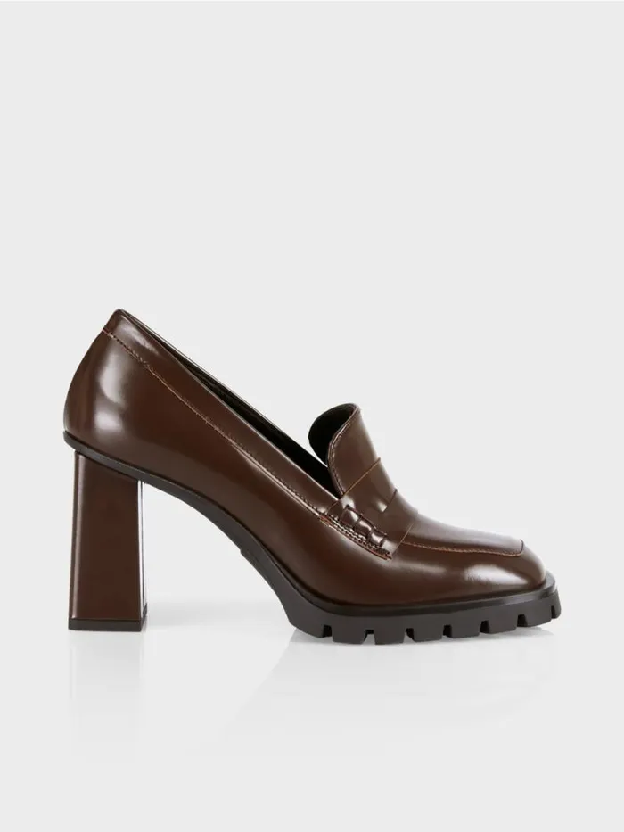 Schuhe Damen Marc Cain Pumps Mit Blockabsatz Dark Wood