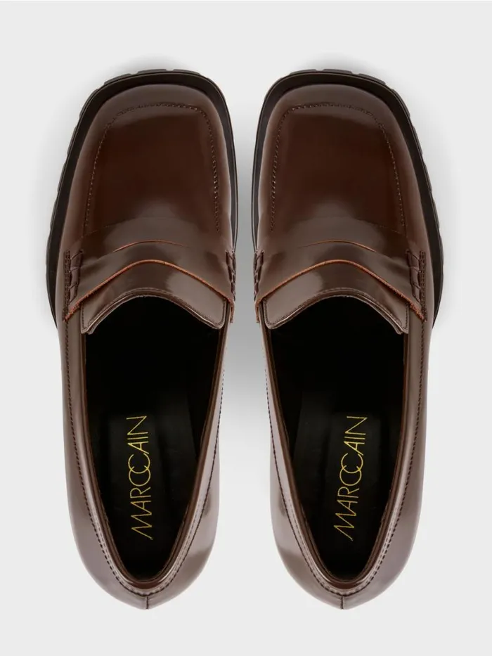 Schuhe Damen Marc Cain Pumps Mit Blockabsatz Dark Wood