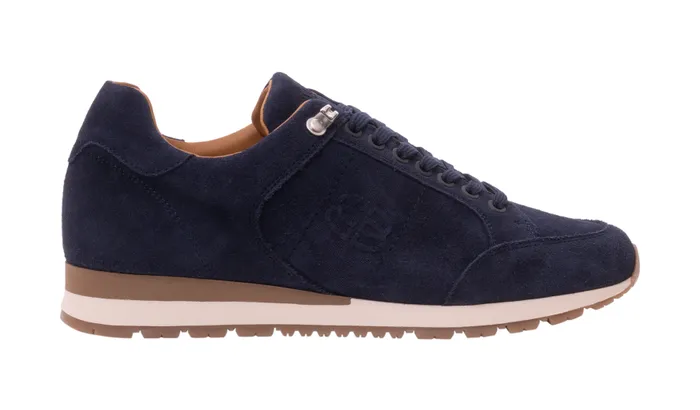 Seb 8211 Navy Suede Men Barker Shoes Mens Trainers