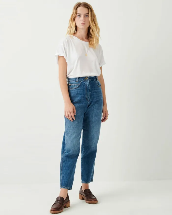 Sessn Womens Denim Loon pant Vintage Blue Near Me