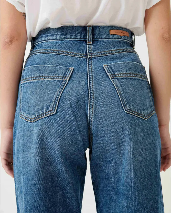 Sessn Womens Denim Loon pant Vintage Blue Near Me