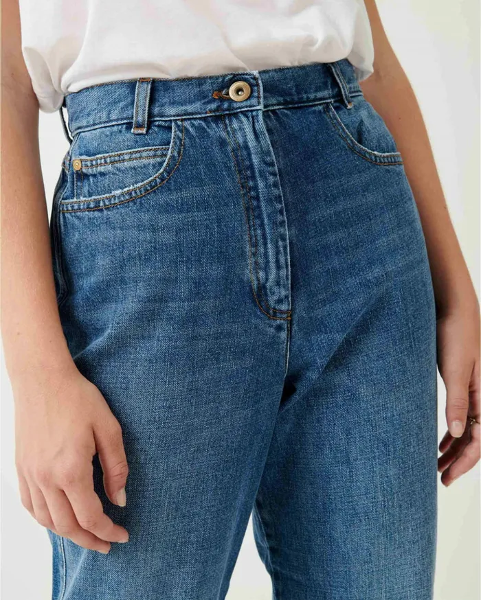 Sessn Womens Denim Loon pant Vintage Blue Near Me