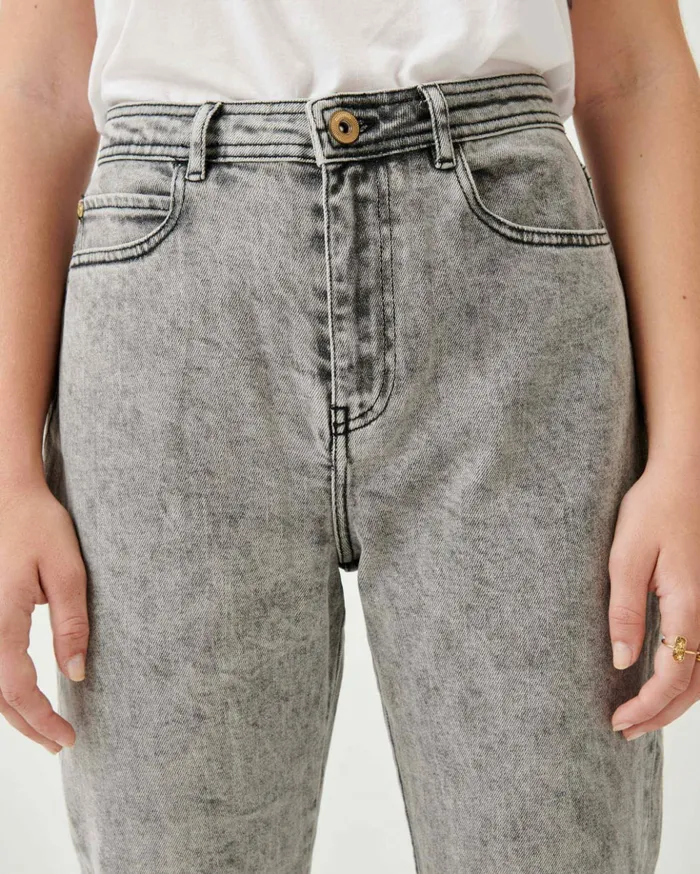 Sessn Womens Denim Momon o Snow Black Popular