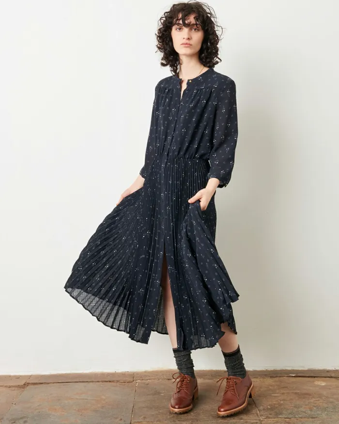 Sessn Womens Dresses Painterly Indigo Arlette