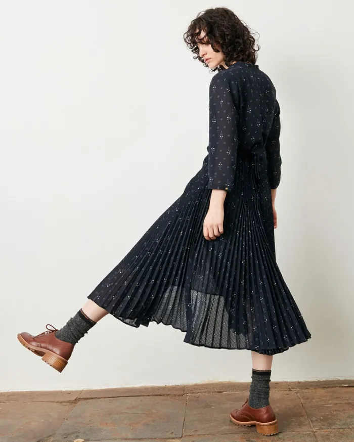 Sessn Womens Dresses Painterly Indigo Arlette