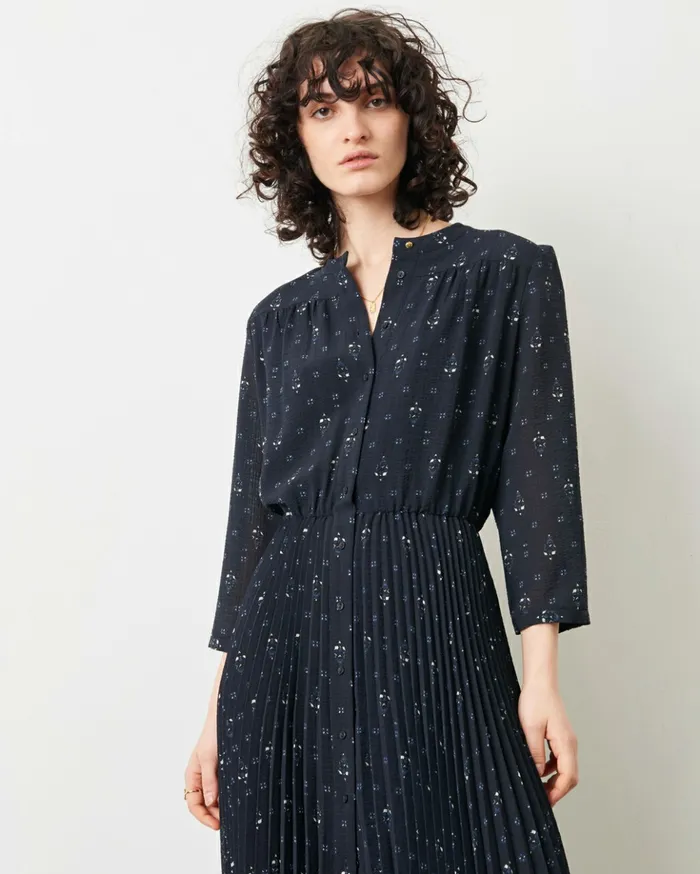 Sessn Womens Dresses Painterly Indigo Arlette