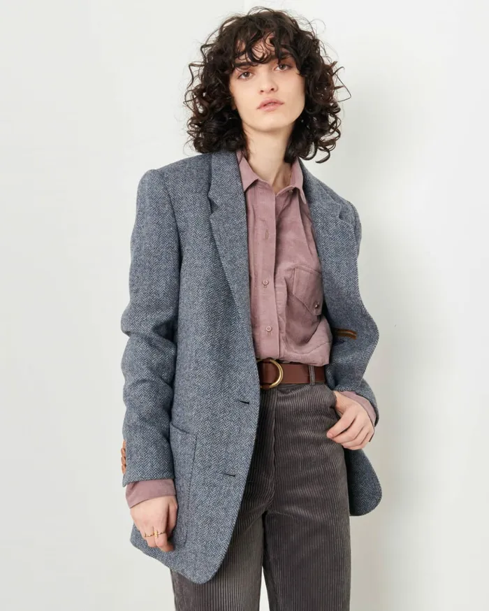 Sessn Womens Jackets Monsieur Vintage Blue