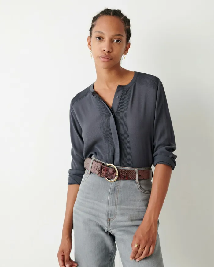 Sessn Womens Shirts And Blouses Simi Vert Fum Casaul