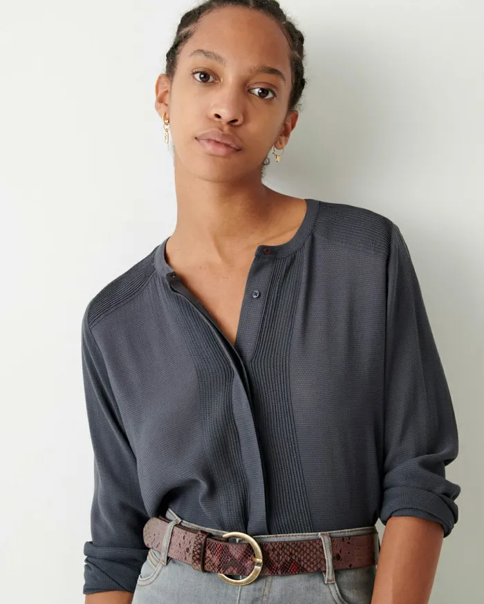 Sessn Womens Shirts And Blouses Simi Vert Fum Casaul