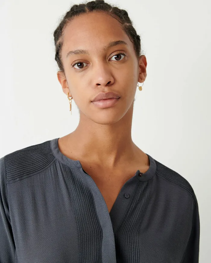 Sessn Womens Shirts And Blouses Simi Vert Fum Casaul