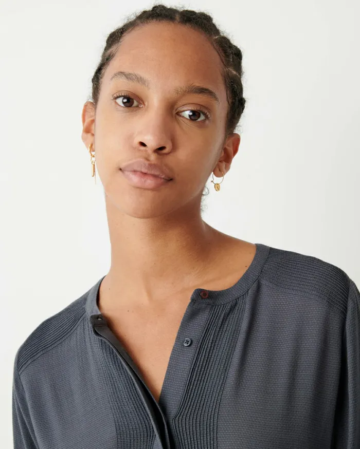 Sessn Womens Shirts And Blouses Simi Vert Fum Casaul