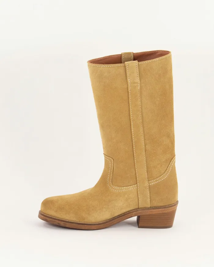 Sessn Womens Shoes Sara alta Honey suede Casaul