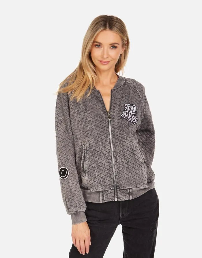 Sherine X Crystal Tiger Peace Black Mineral Women039s Lauren Moshi Jackets