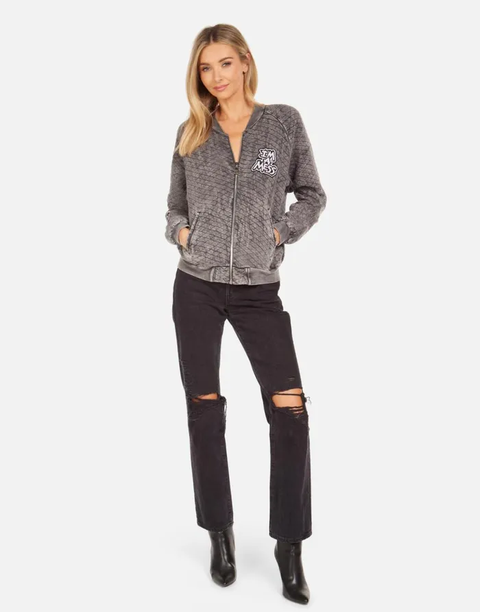 Sherine X Crystal Tiger Peace Black Mineral Women039s Lauren Moshi Jackets