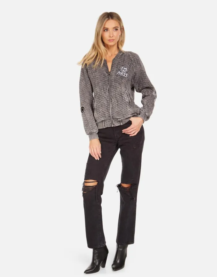 Sherine X Crystal Tiger Peace Black Mineral Women039s Lauren Moshi Jackets