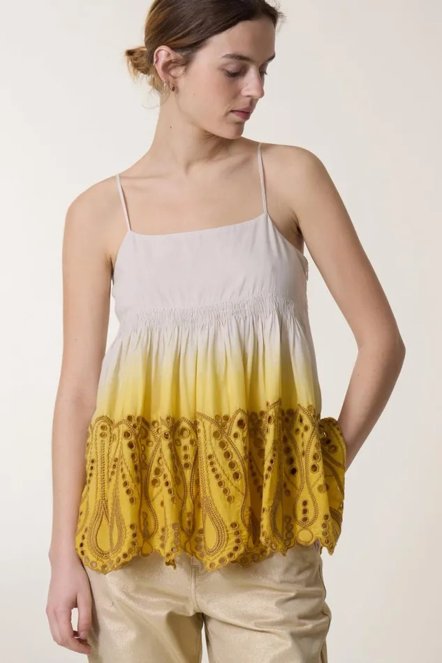 Shirts and Blouses Women Leon and Harper Cidji TandD Top Mustard